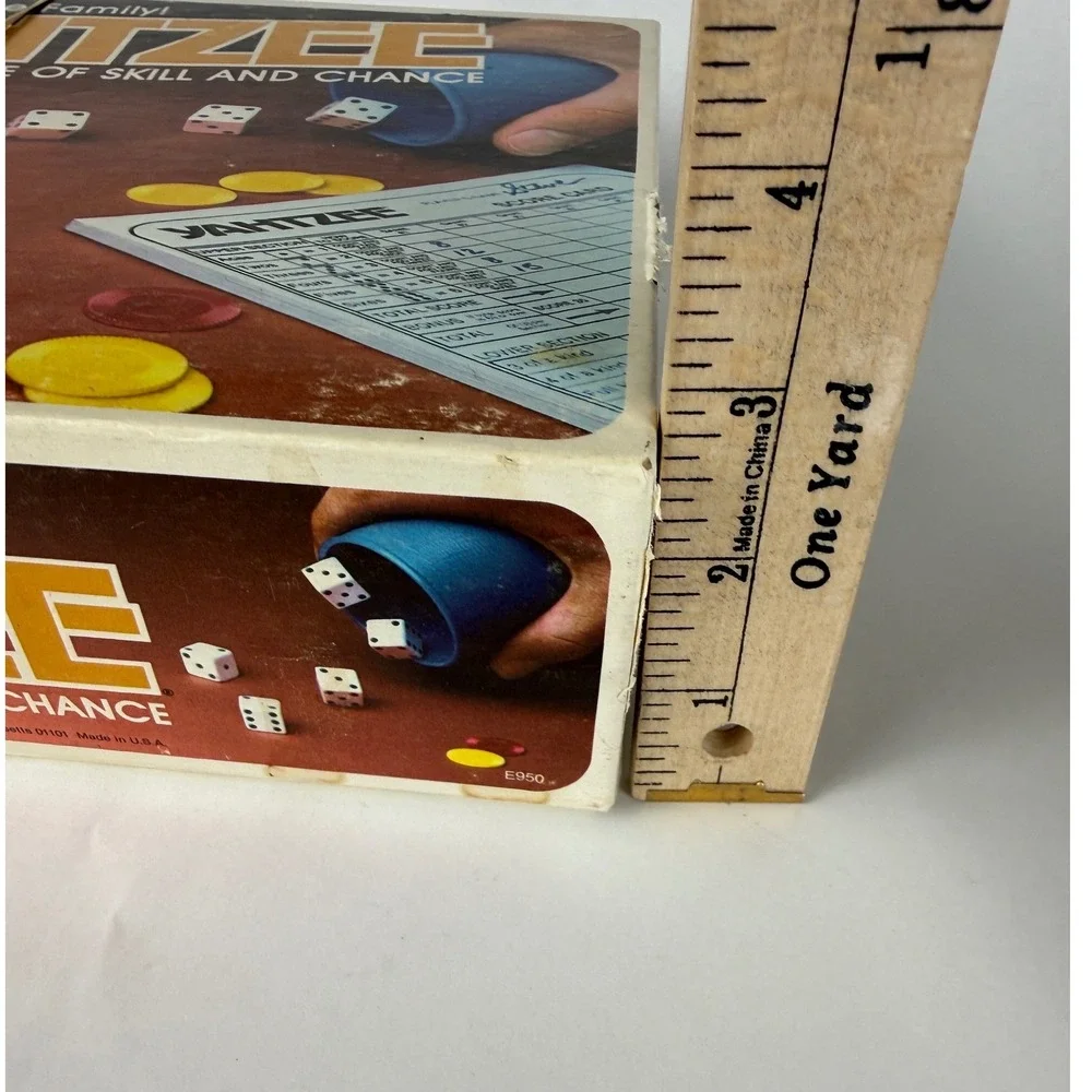 Vintage 1980 Yahtzee Milton Bradley E950 Dice Game Original Box Made USA